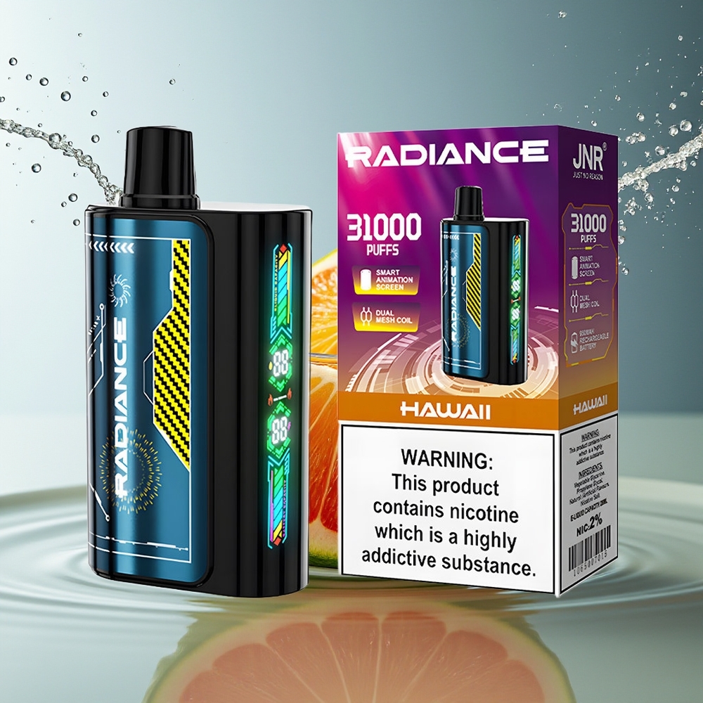 JNR Radiance 31000 Puffs Wegwerp Vape Hawaii 28ml Dual Mesh 950mAh Type-C 2%