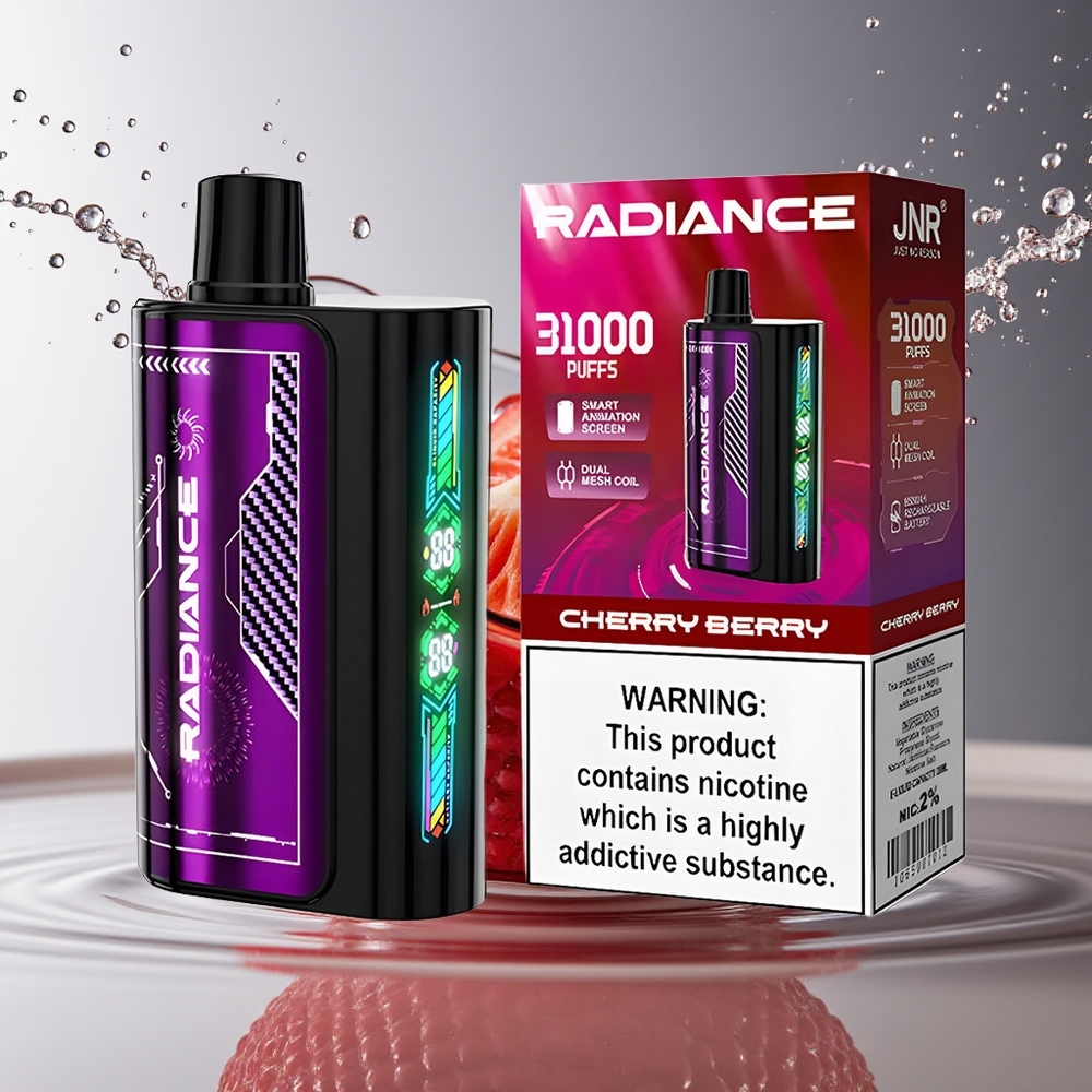 JNR Radiance 31000 Puffs Wegwerp Vape Kers Bes Dual Mesh 28ml 2% Type-C