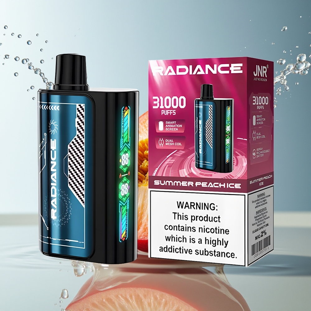 JNR Radiance 31000 Puffs Zomerperzik IJs 28ml Dual Mesh 950mAh 2%