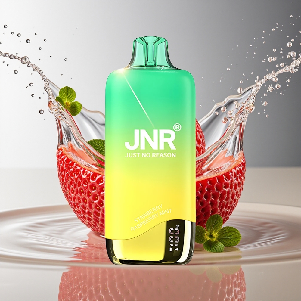 JNR Rainbow 10500 Puffs Wegwerp Vape Aardbei Perzikmunt 18ml 600mAh USB-C