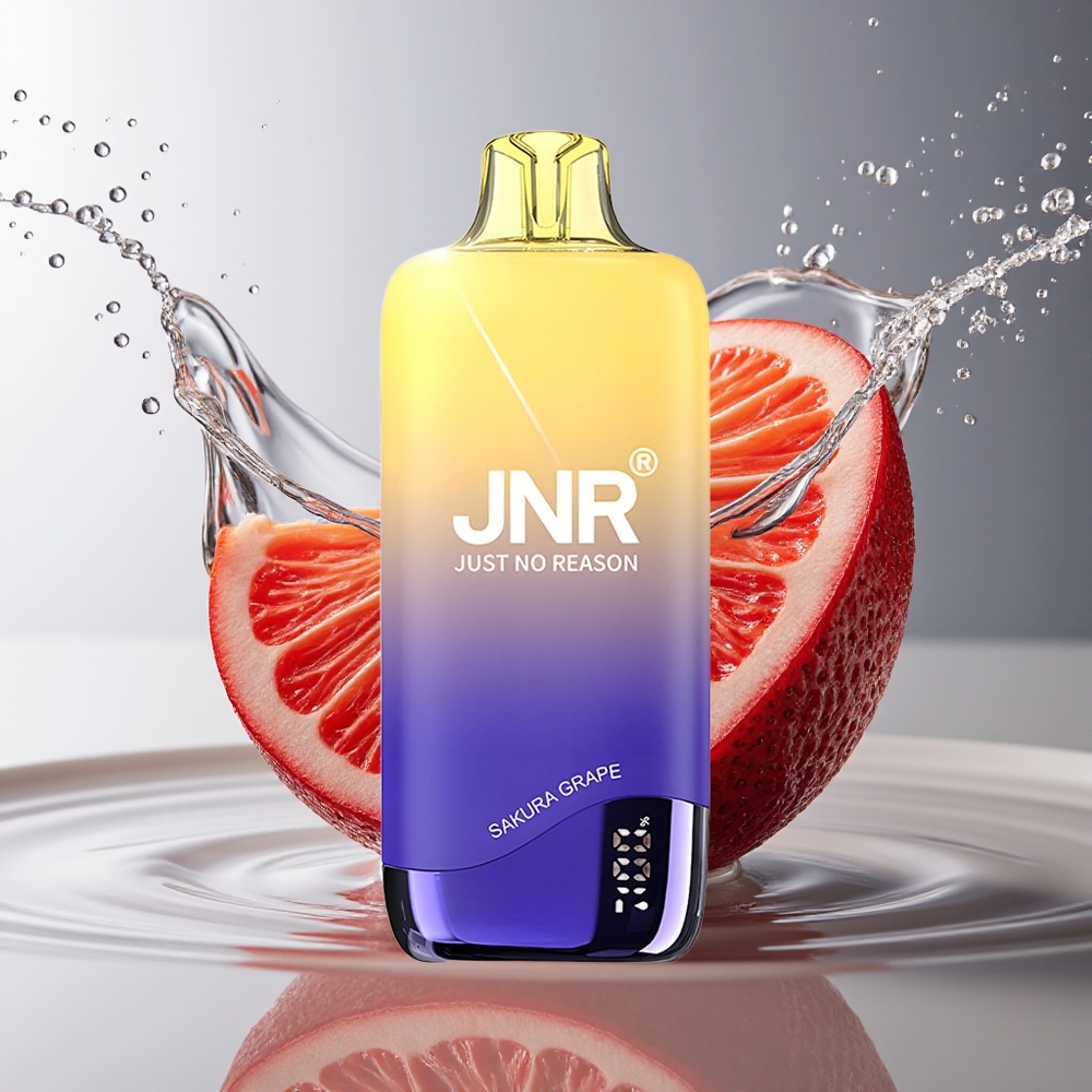JNR Rainbow 10500 Puffs Wegwerp Vape Sakura Druif 600mAh Mesh Coil 18ml USB-C