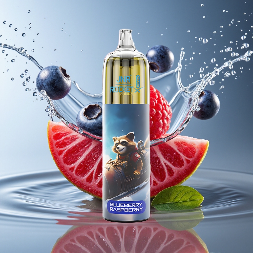 JNR Rocket-X 12400 Puffs Blauwe Bes Framboos Aanpasbare Luchtstroom RGB 25ml