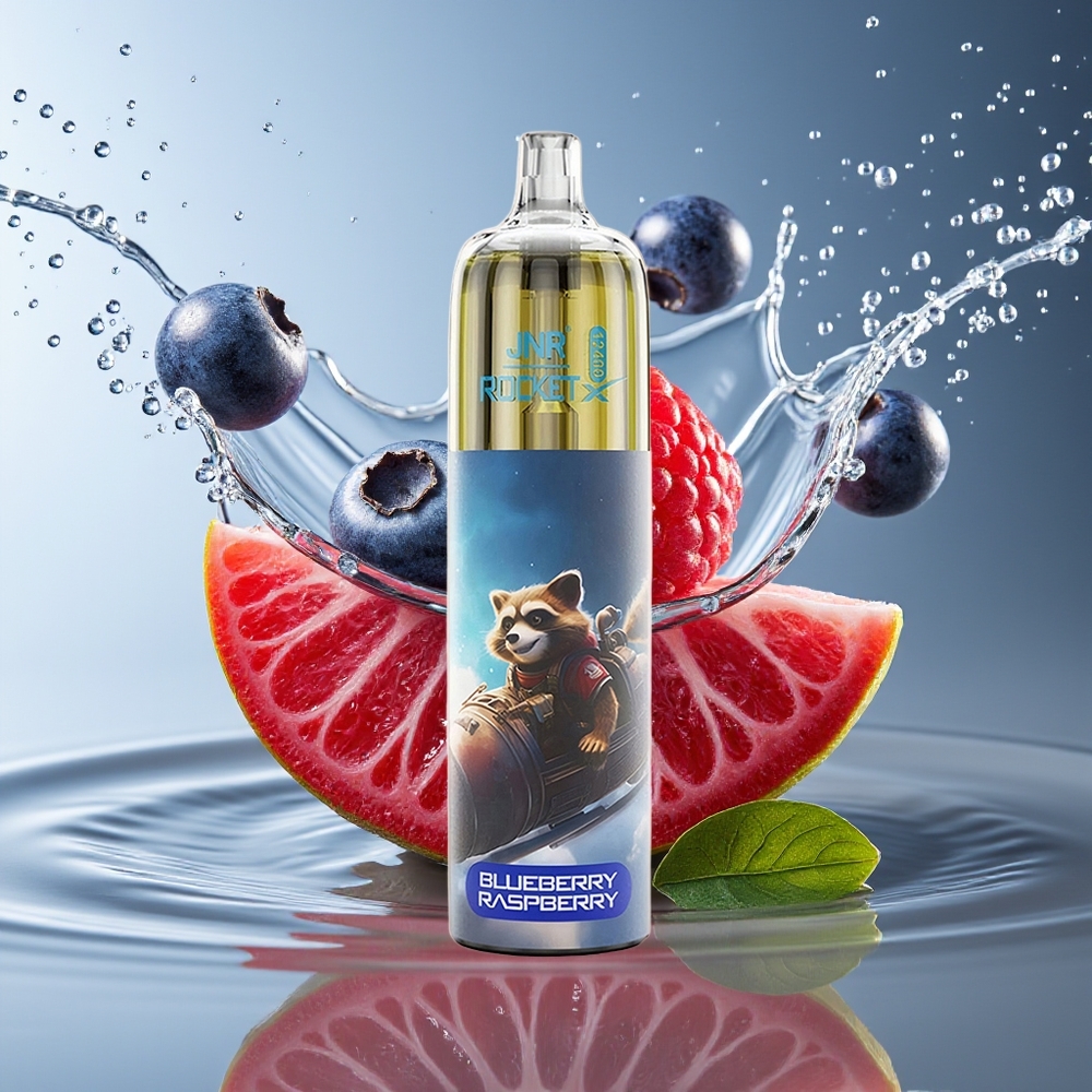 JNR Rocket-X 12400 Puffs Blauwe Bes Framboos Aanpasbare Luchtstroom RGB 25ml