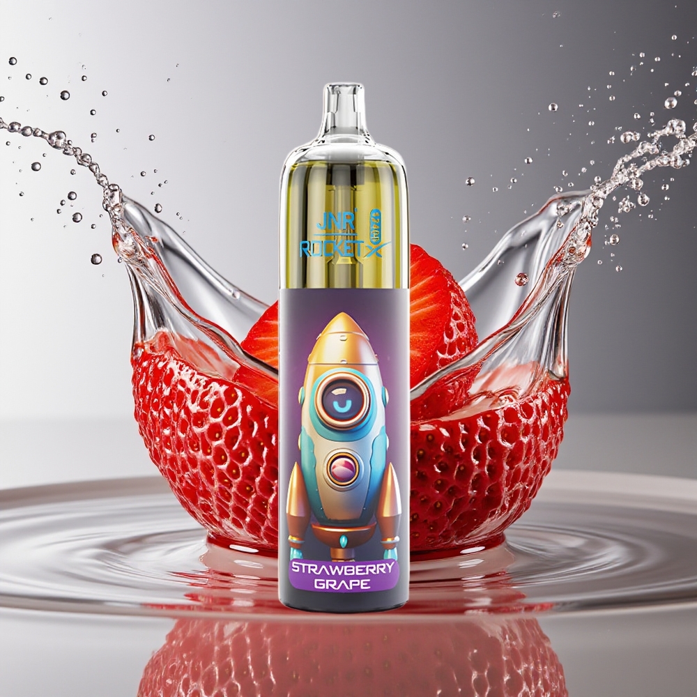 JNR Rocket-X 12400 Puffs Wegwerp Vape Aardbei Druif RGB 850mAh Type-C 25ml