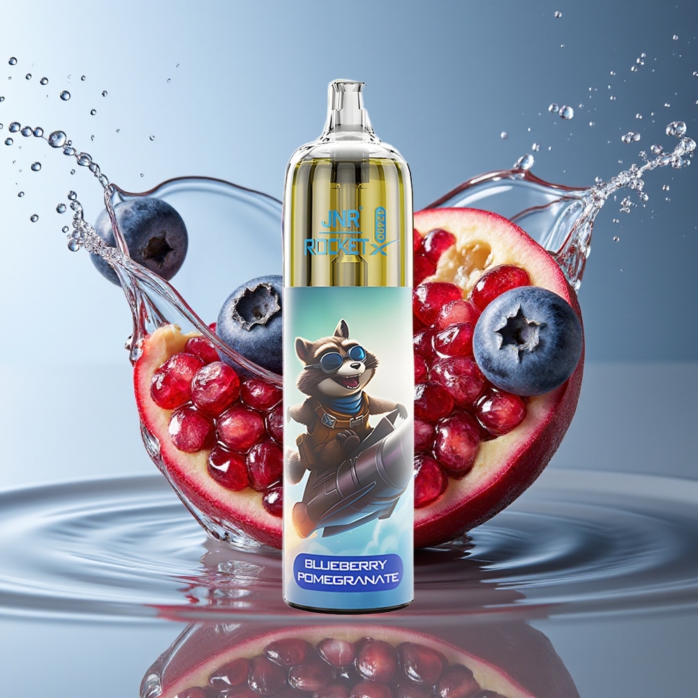 JNR Rocket-X 12400 Puffs Wegwerp Vape Blauwe Bes Granaatappel RGB Type-C Oplaadbaar