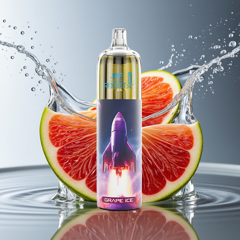JNR Rocket-X 12400 Puffs Wegwerp Vape Druivenijs RGB Mesh Type-C Luchtstroom
