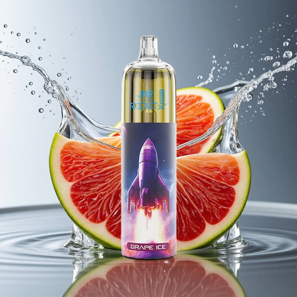 JNR Rocket-X 12400 Puffs Wegwerp Vape Druivenijs RGB Mesh Type-C Luchtstroom