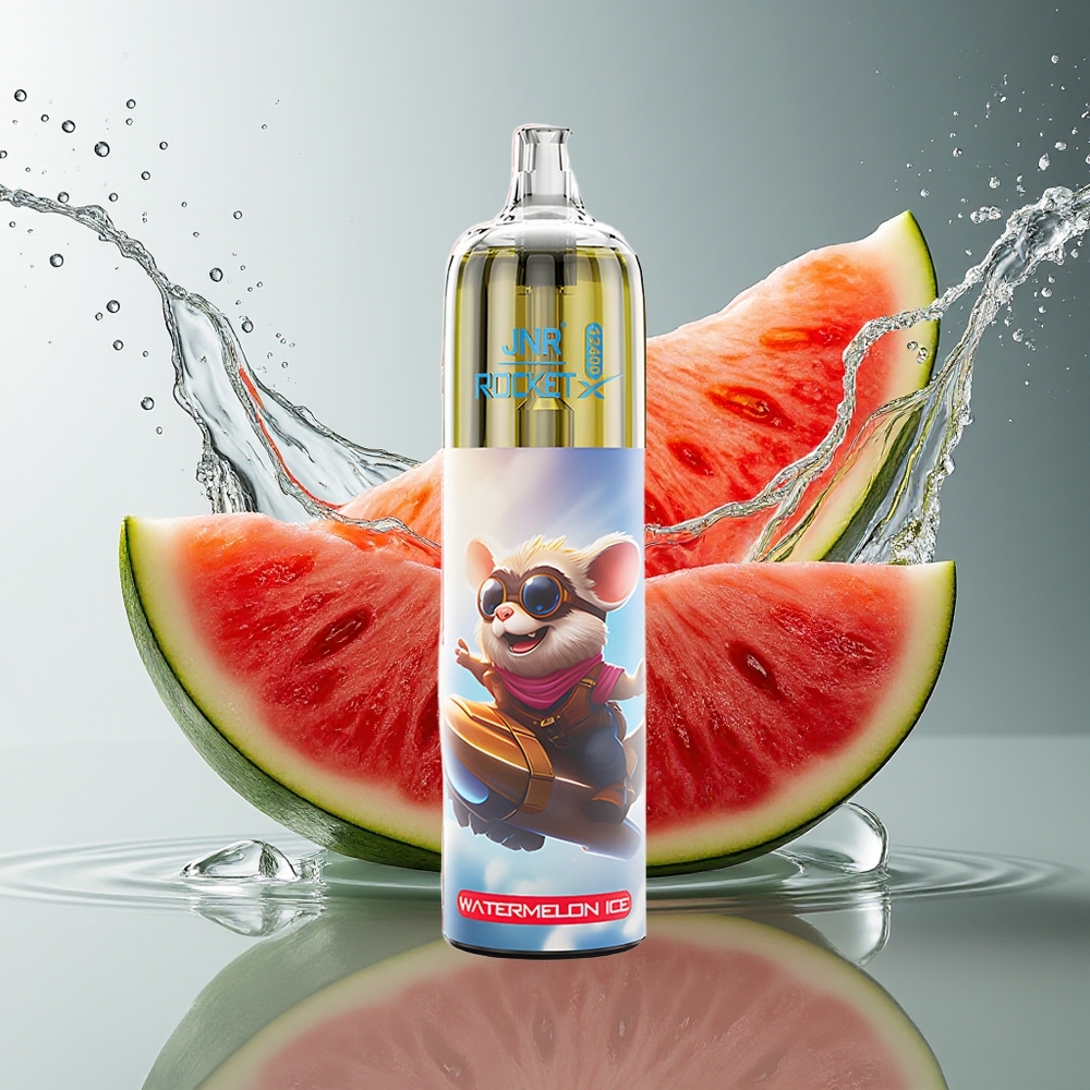 JNR Rocket-X 12400 Puffs Wegwerp Vape Watermeloen IJskoud Aanpasbare Luchtstroom RGB Mesh Coil 850mAh