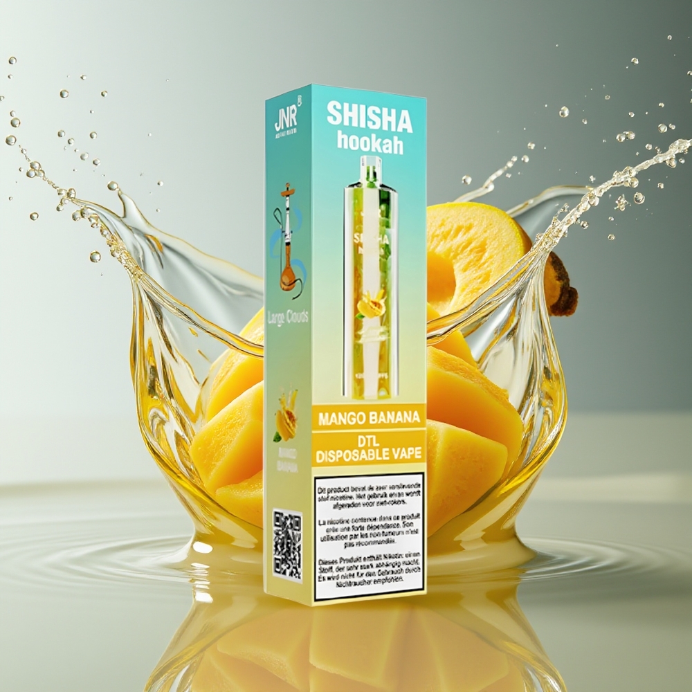 JNR Shisha Hookah 12000 Puffs Mango Banaan Wegwerp Vape 750mAh Type-C 24ml 0.6 Ohm