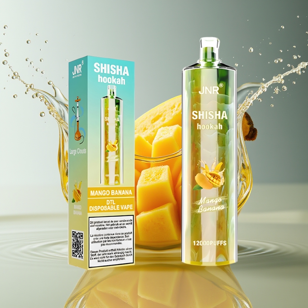 JNR Shisha Hookah 12000 Puffs Mango Banaan Wegwerp Vape 750mAh Type-C 24ml 0.6 Ohm