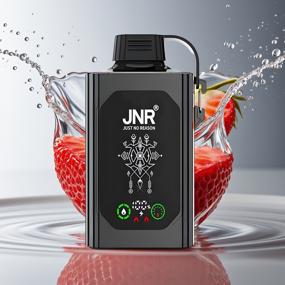 JNR Shisha Hookah Box 20500 Puffs Aardbei Ijs HD Display 1000mAh 25ml Dual Mesh Coil Type-C