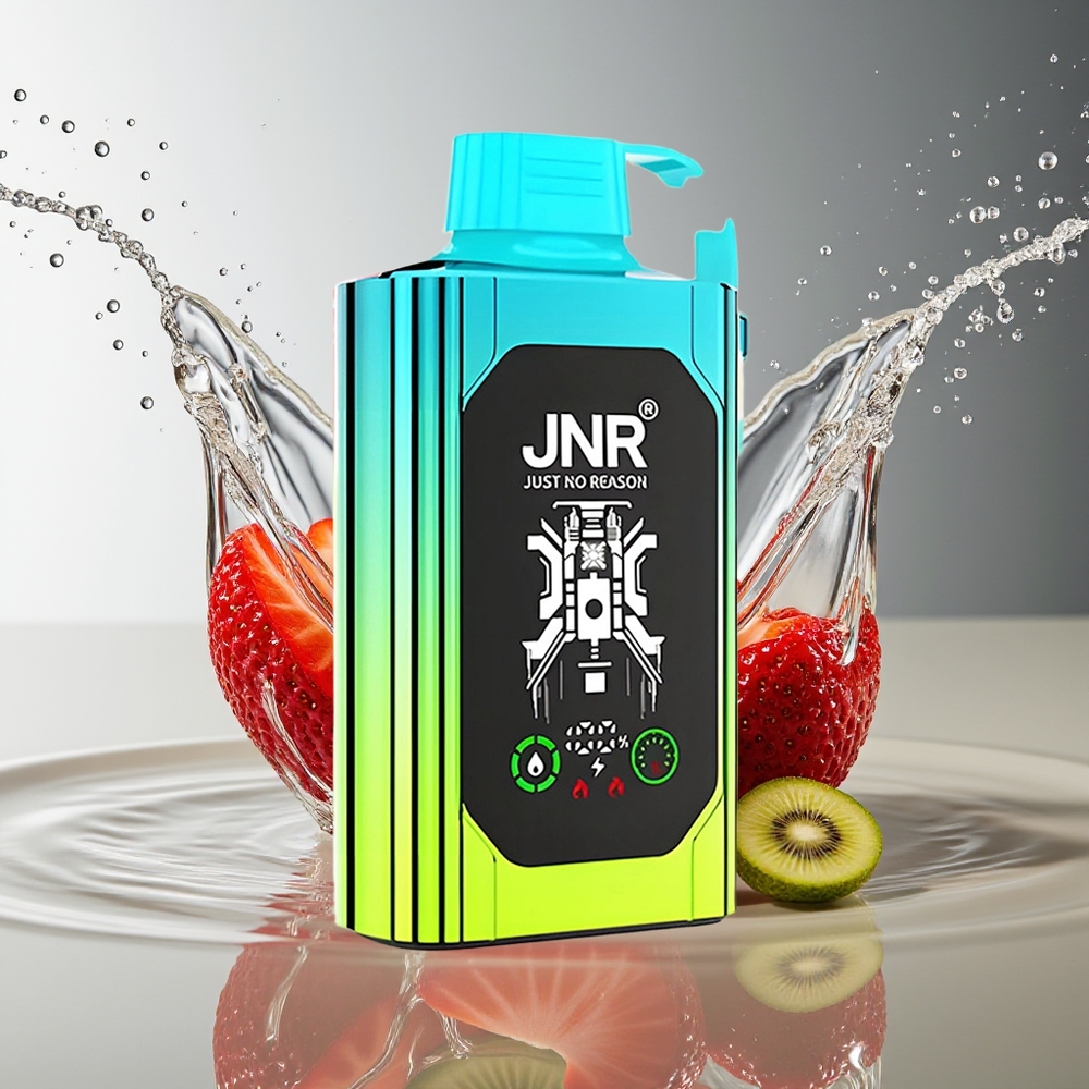 JNR Shisha Hookah Box 20500 Puffs Aardbei Kiwi HD Display 1000mAh 25ml Dual Mesh Type-C