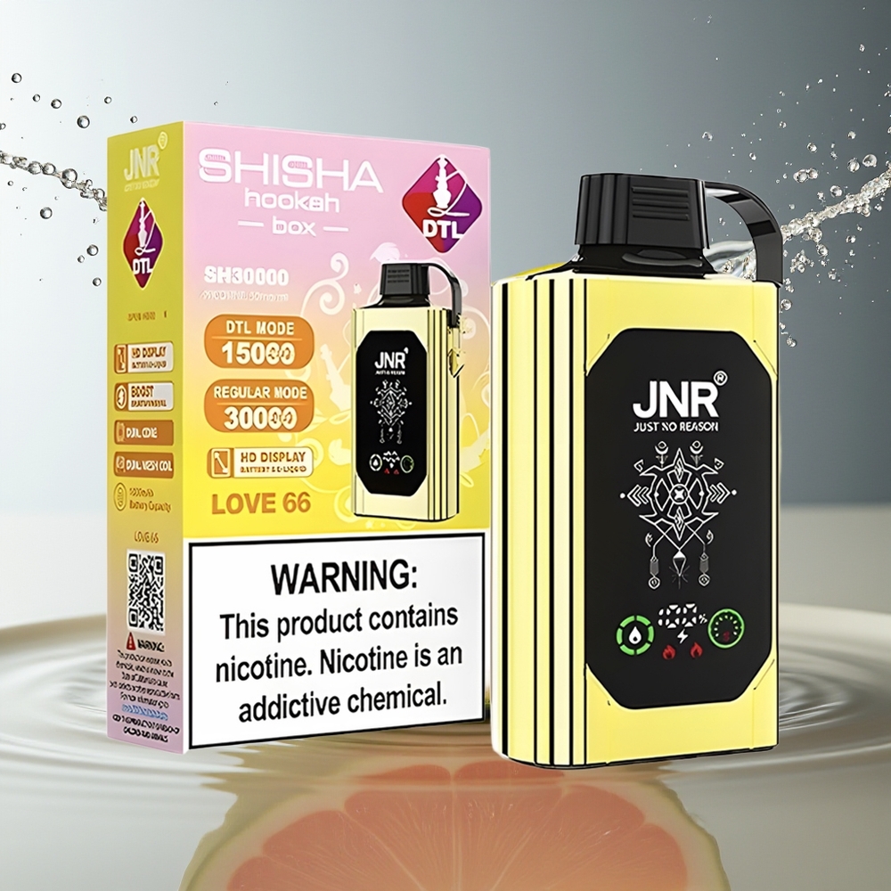 JNR Shisha Hookah Box 20500 Puffs HD Display 25ml Dual Mesh Coil Type-C Liefde 66