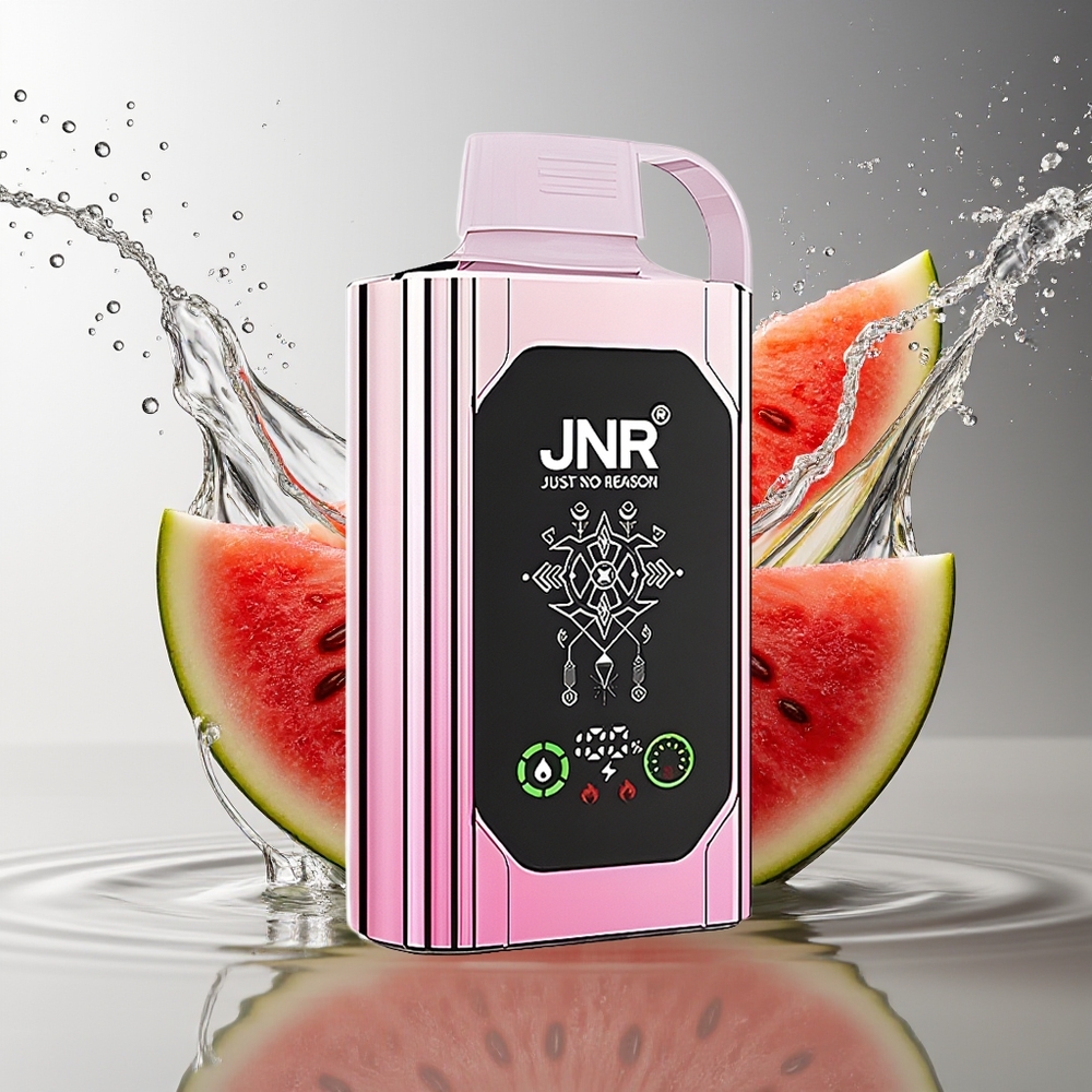 JNR Shisha Hookah Box 20500 Puffs Kers Watermeloen IJs HD Display 1000mAh 25ml Dual Mesh Type-C