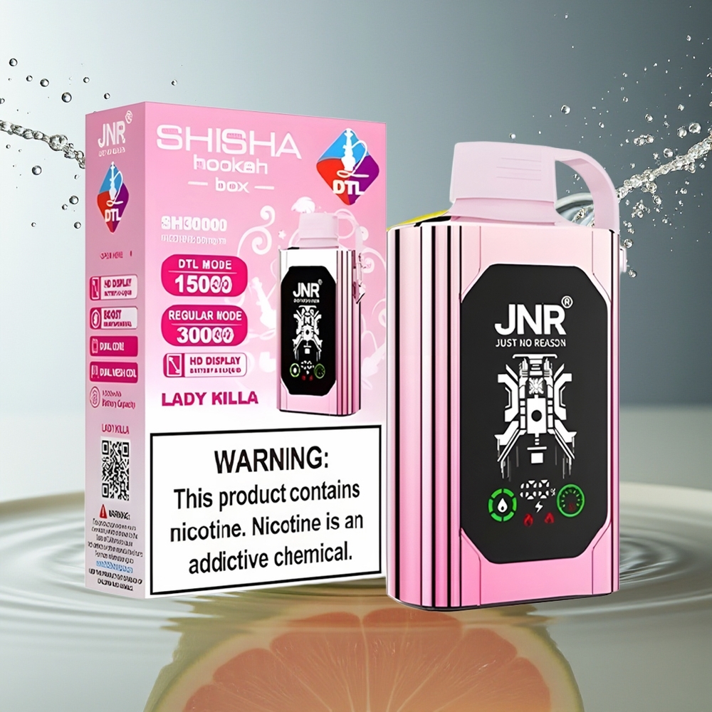 JNR Shisha Hookah Box 20500 Puffs Lady Killa HD Display Dual Mesh 25ml 1000mAh Type-C 0%2%5%