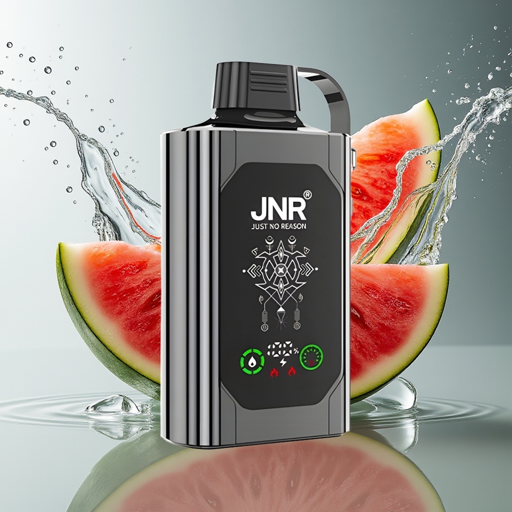 JNR Shisha Hookah Box 20500 Puffs Watermeloen IJs HD Display 1000mAh 25ml Dual Mesh Coil Type-C