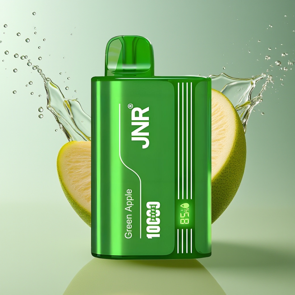 JNR Tank 10000 Puffs Wegwerp Vape Groene Appel Perzik Peer Dual Mesh Display Type-C