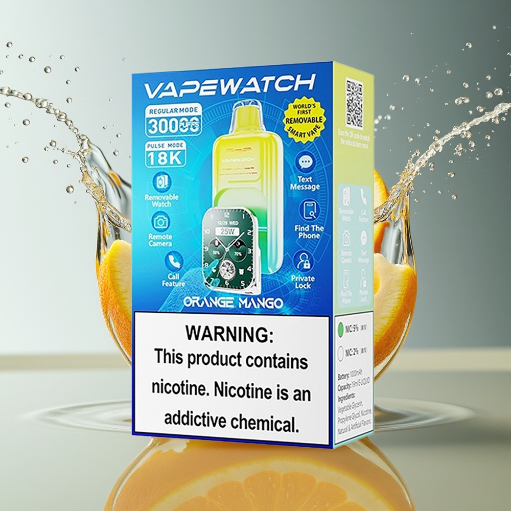 JNR VapeWatch 30000 Puffs Dual Mesh Oranje Mango Type-C 1000mAh 19mL 5%