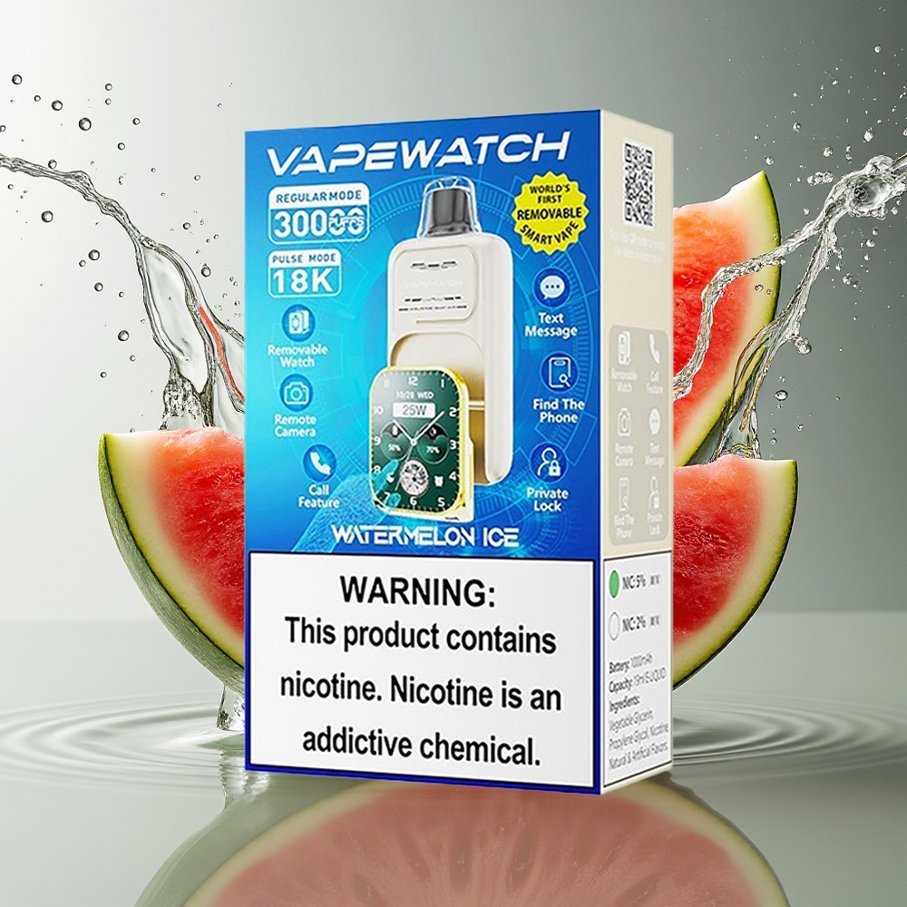 JNR VapeWatch 30000 Puffs Wegwerp Vape Watermeloen Ijs Dual Mesh 19mL 5%