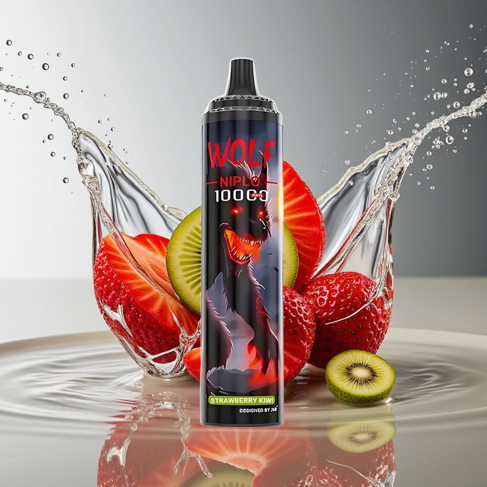 JNR Wolf Niplo 10000 Puffs Aardbei Kiwi Mesh 1.0 Ohm 650mAh 20ml Type-C