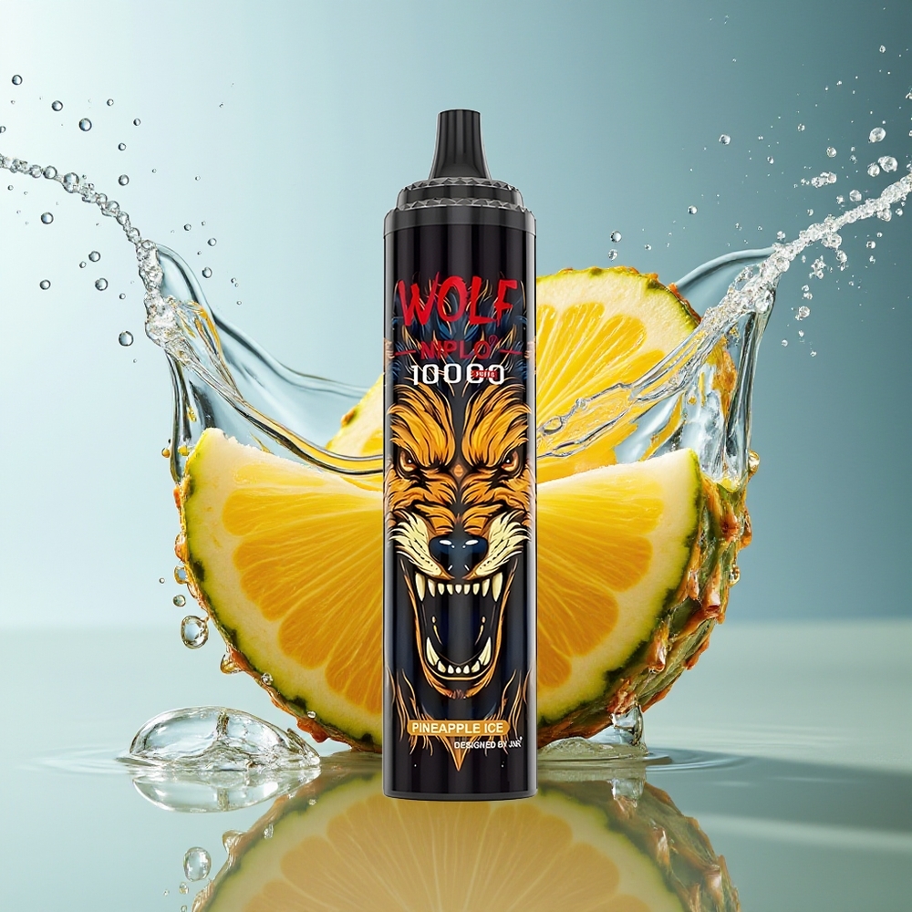 JNR Wolf Niplo 10000 Puffs Ananas IJs Mesh Coil 1.0 Ohm 20ml Type-C