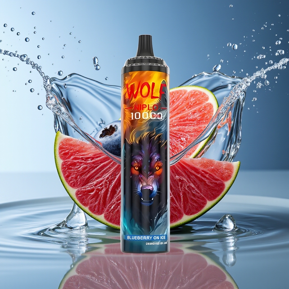 JNR Wolf Niplo 10000 Puffs Blauwe Bes Op Ijs Mesh 1.0 Ohm 650mAh Type-C