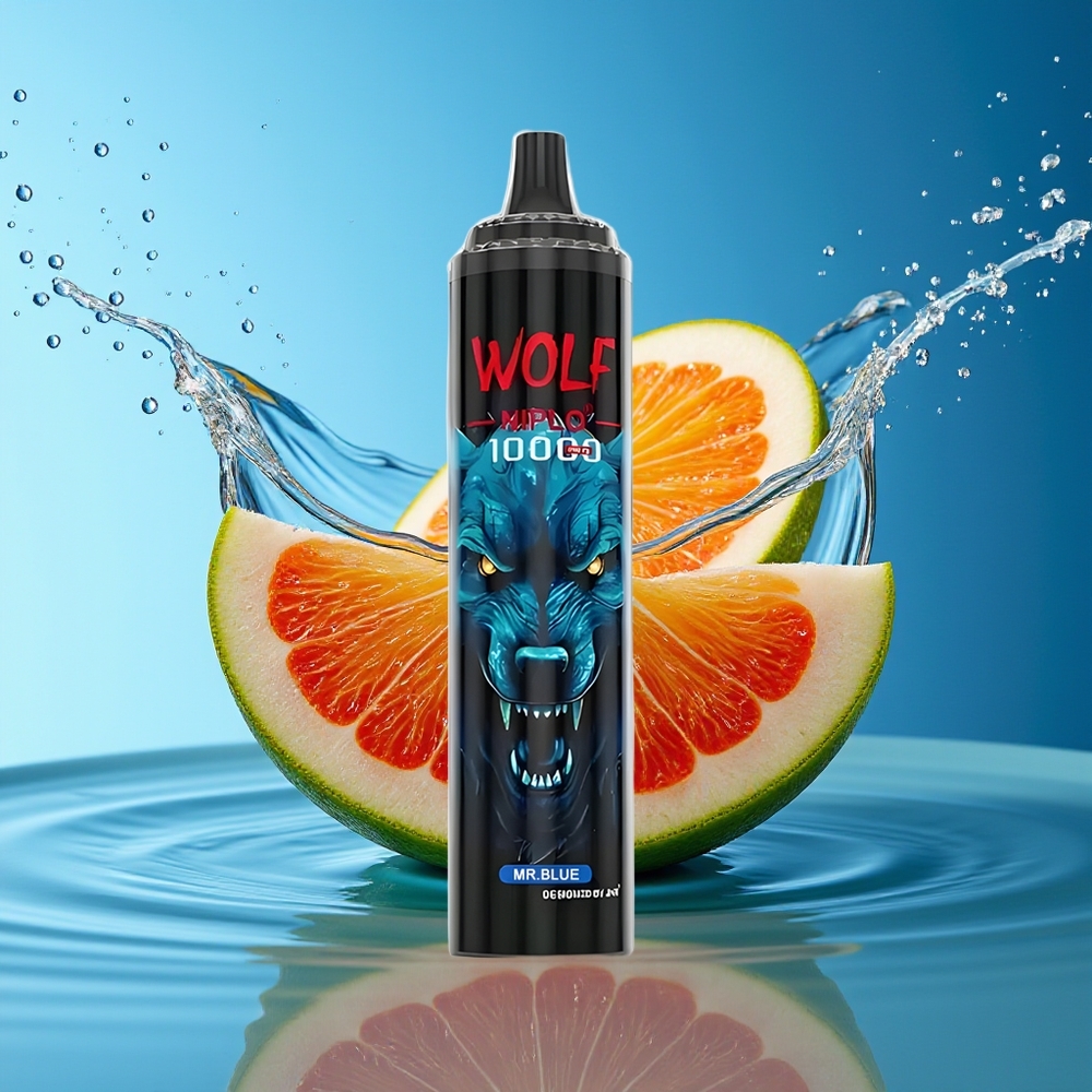 JNR Wolf Niplo 10000 Puffs Mesh 1.0 Ohm 650mAh 20ml Type-C Mr Blauw