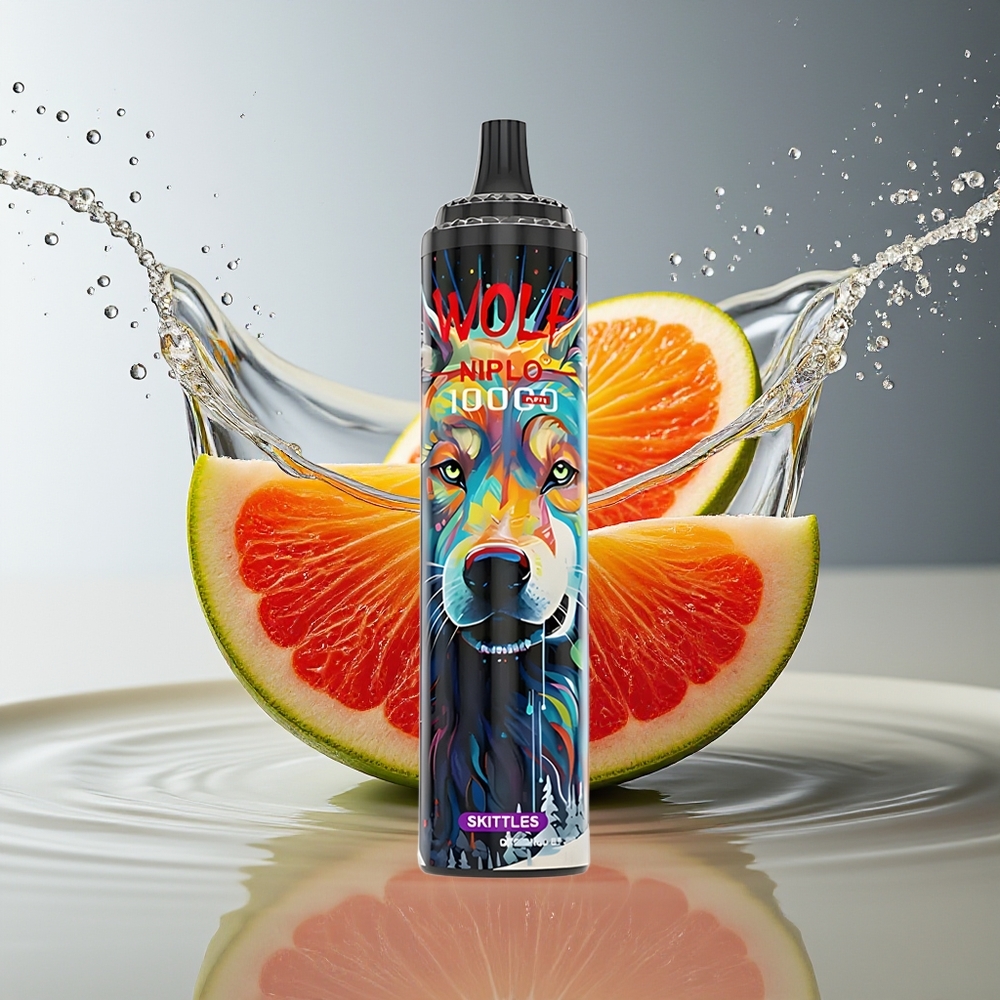 JNR Wolf Niplo 10000 Puffs Wegwerp Vape Regenboog Mesh 1.0 Ohm Type-C 20ml