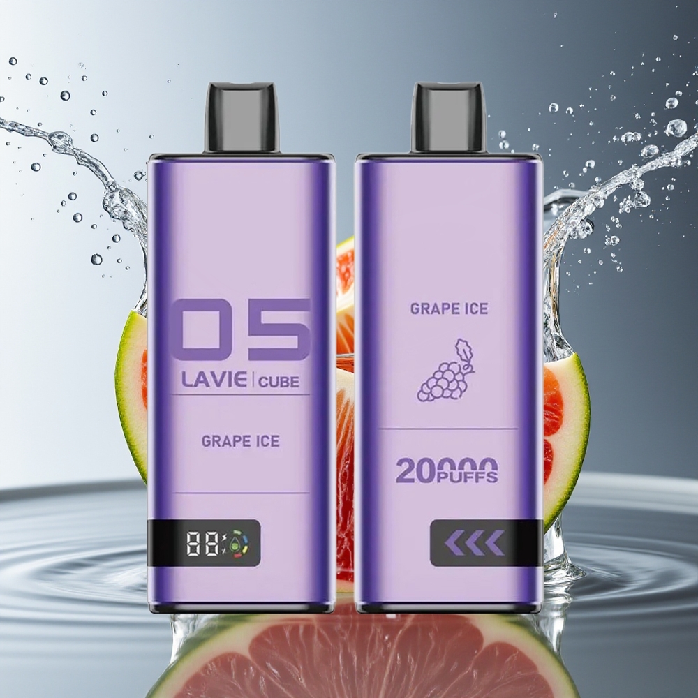 Lavie Cube 20000 Puffs Wegwerp Vape Druiven Ijs 28ML Type C 600mAh