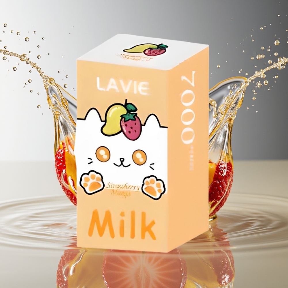 LAVIE Milk 7000 Puffs Aardbei Mango Type C Oplaadbaar 16ML 600mAh