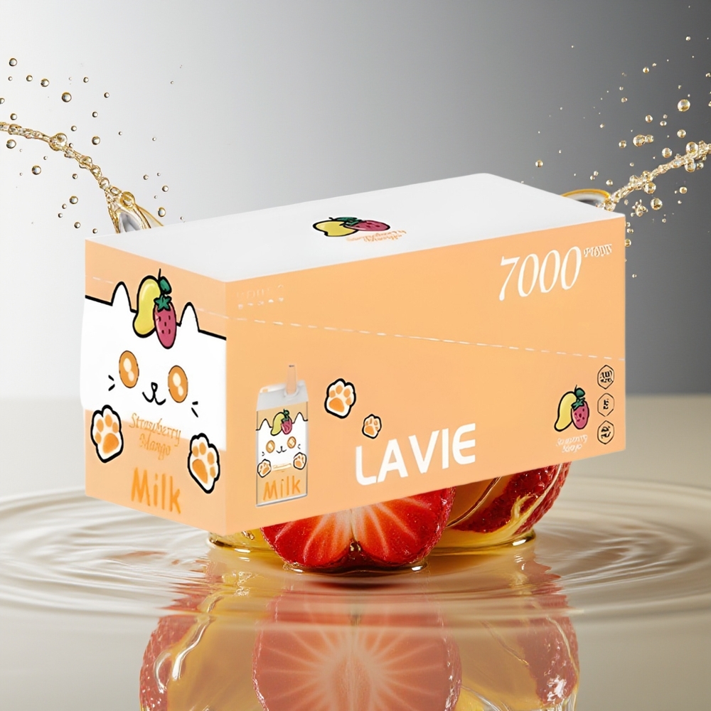 LAVIE Milk 7000 Puffs Aardbei Mango Type C Oplaadbaar 16ML 600mAh