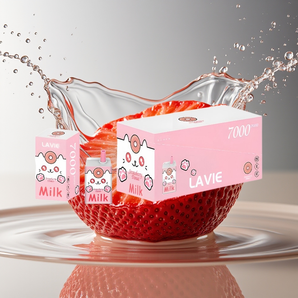 LAVIE Milk 7000 Puffs Aardbeien Donut Rechargeable Type C 16ML 5%
