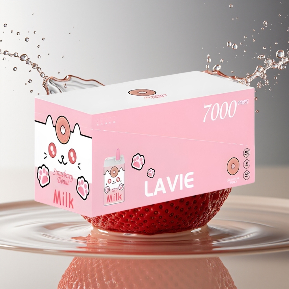 LAVIE Milk 7000 Puffs Aardbeien Donut Rechargeable Type C 16ML 5%