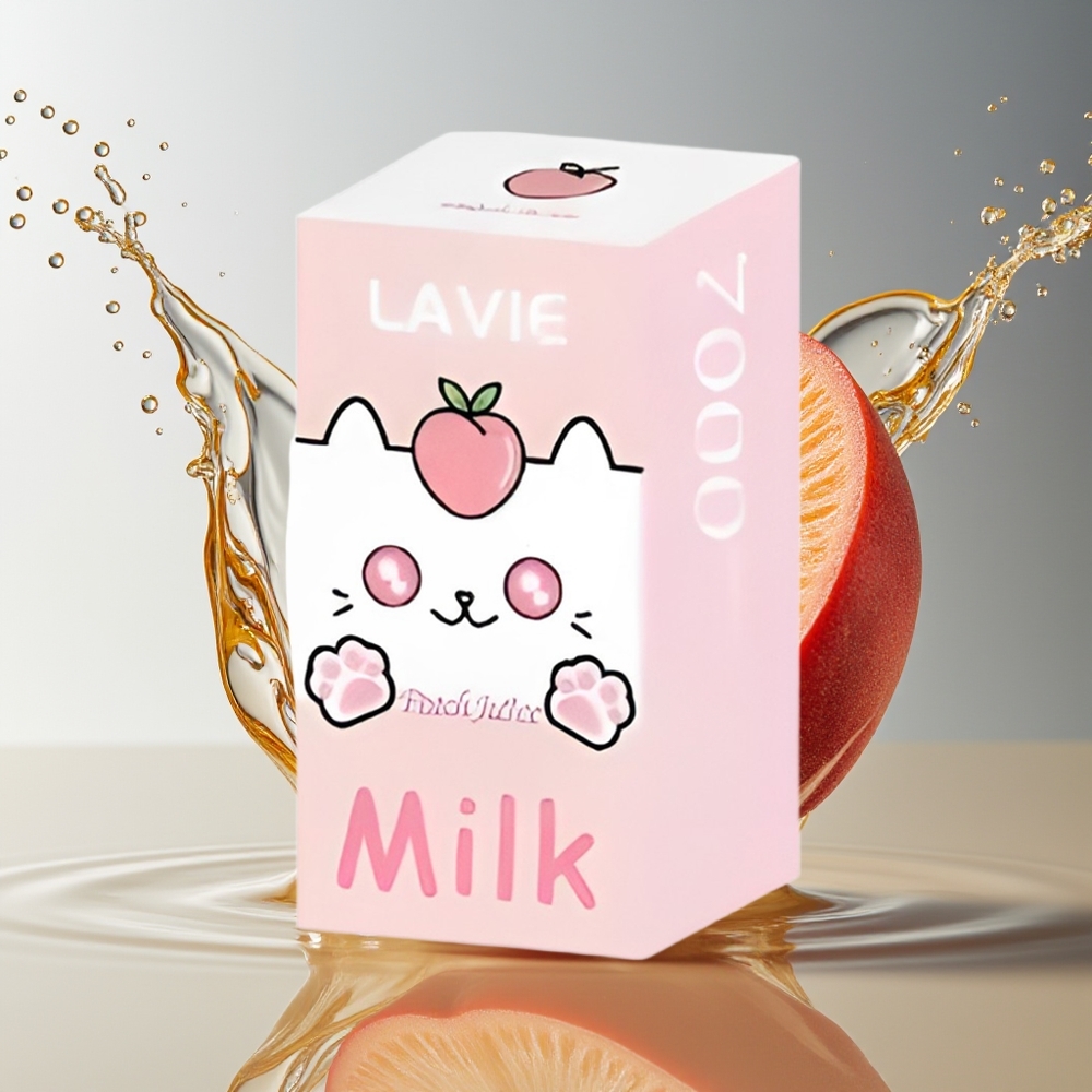 LAVIE Milk 7000 Puffs Perensap Type C Oplaadbaar 16ML 0/2/5% Nicotine