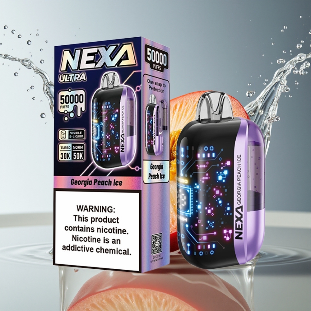 NEXA Ultra 50000 Georgia Perzik IJs 20ml 800mAh 5% 0.9ohm Dual Mesh Type-C