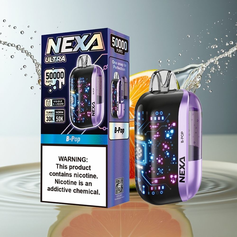 NEXA Ultra 50000 Puffs B-Pop 20ml 800mah 5% Nicotine 0.9ohm Dual Mesh 3D Scherm Type-C
