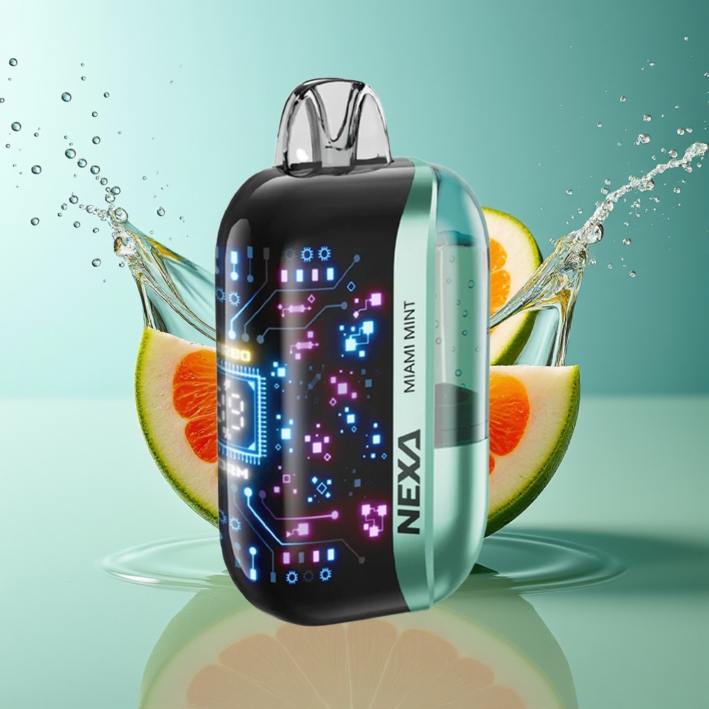 NEXA Ultra 50000 Puffs Miami Munt 20ml 800mah 5% 0.9ohm Dual Mesh 3D Scherm Type-C
