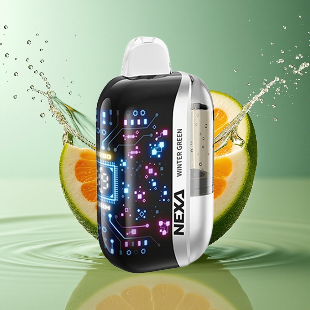 NEXA Ultra 50000 Puffs Wintergroen 20ml 800mah 5% 0.9ohm Dual Mesh 3D Scherm Type-C