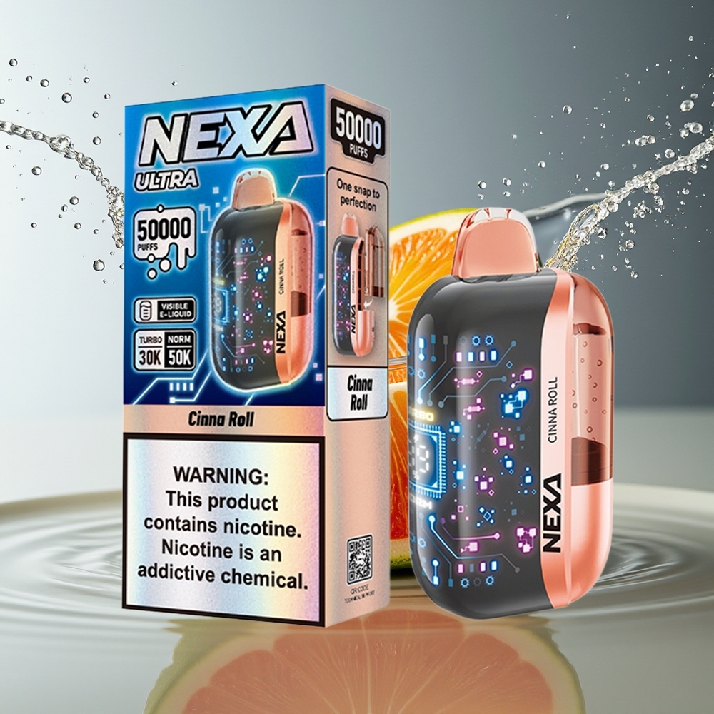 NEXA Ultra 50K 20ml 5% Kaneelrol Disposable 3D Scherm Dual Mesh Type-C