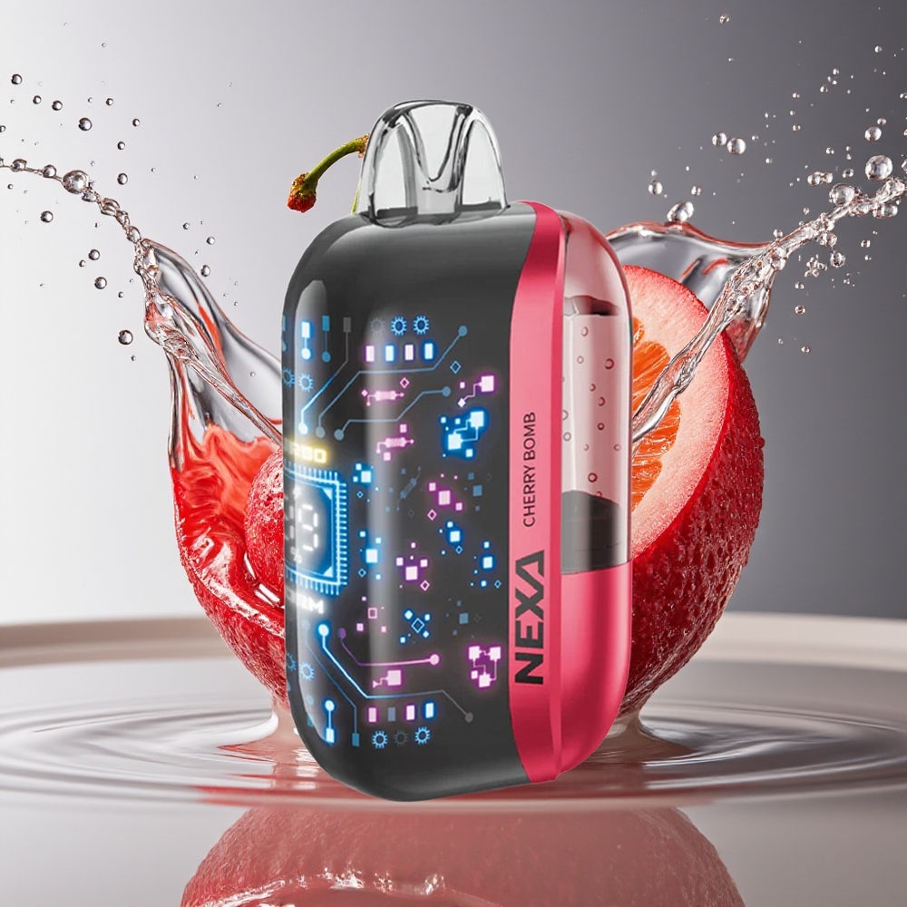 NEXA Ultra 50K 20ml 800mah 5% Kersen Bomp 3D Scherm Dual Mesh Type-C