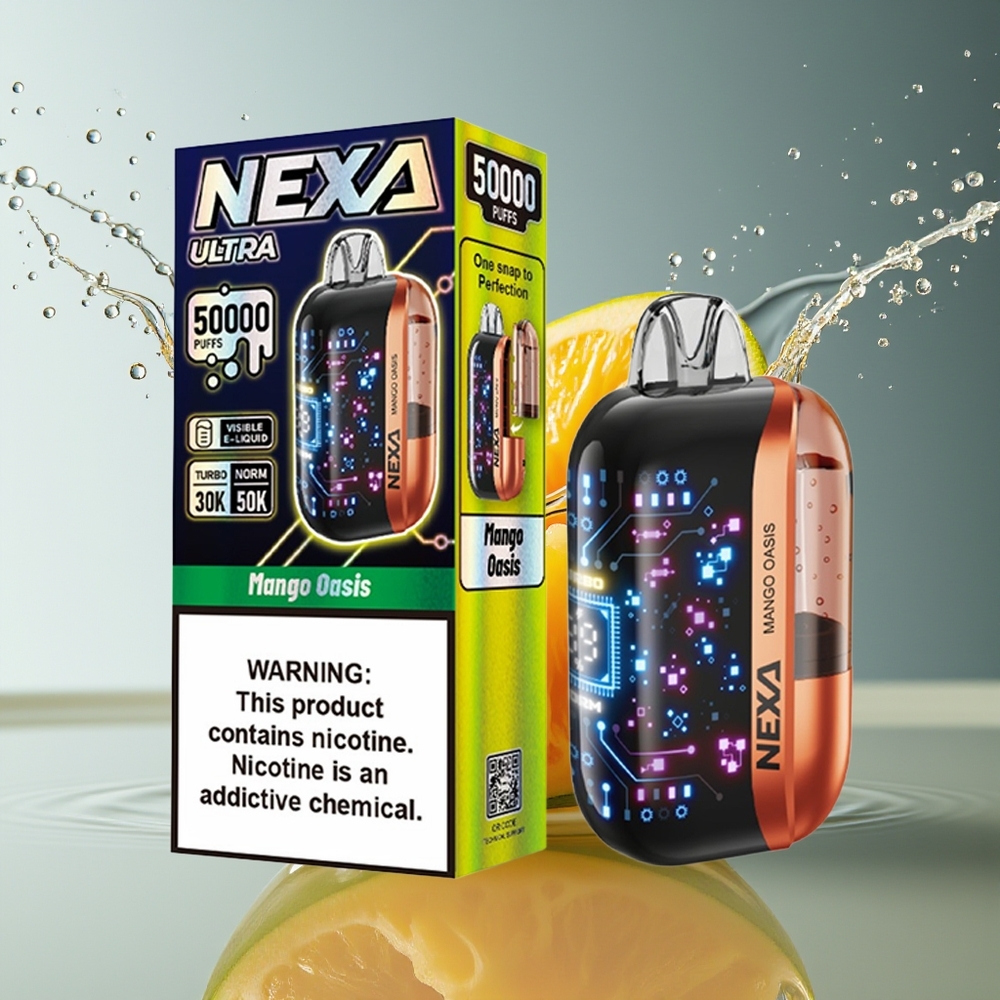 NEXA Ultra 50K 20ml Type-C Mangohaven 3D Scherm Dual Mesh 0.9ohm