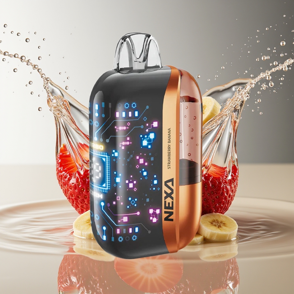 NEXA Ultra 50K Aardbei Banaan Wegwerp Vape 20ml 800mah 5% 0.9ohm Dual Mesh