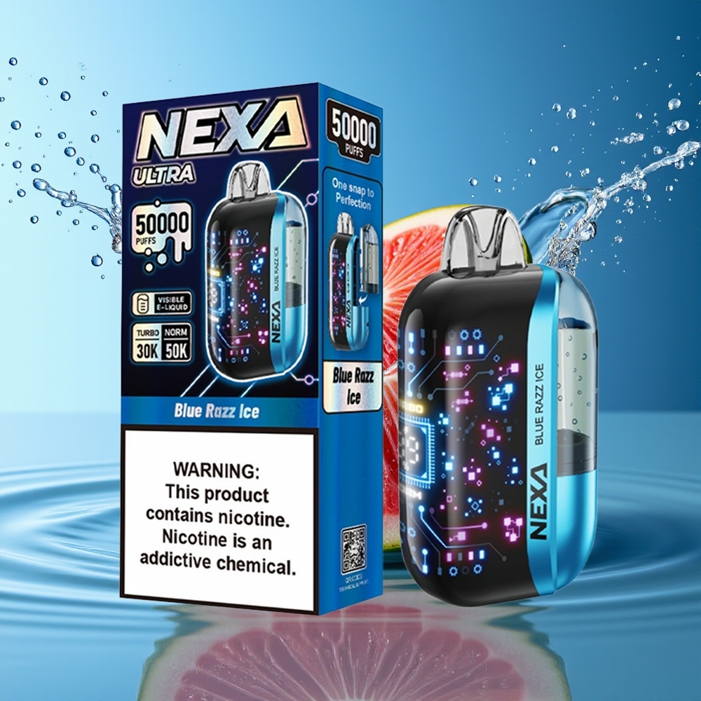 NEXA Ultra 50K Blauwe Framboos IJs 20ml 800mAh 5% Nicotine 0.9ohm Dubbel Mesh Type-C