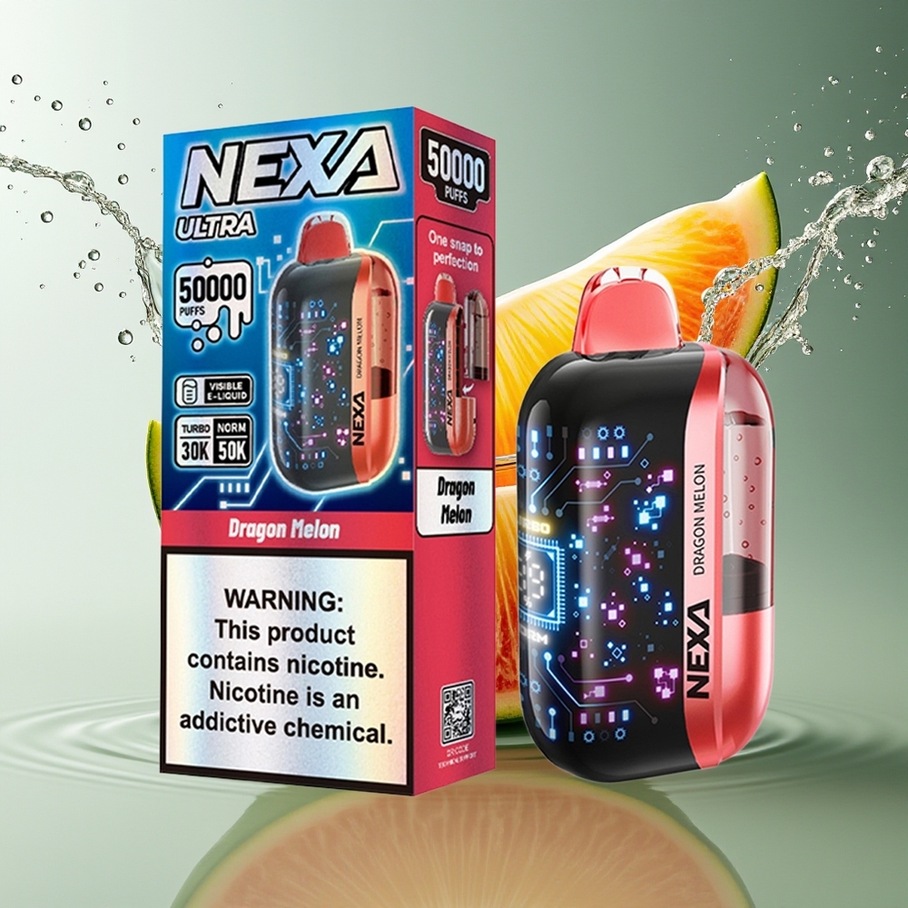 NEXA Ultra 50K Draken Meloen 20ml 800mAh 5% Nicotine 0.9ohm Dual Mesh