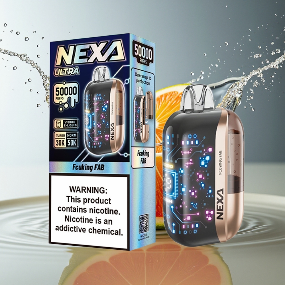 NEXA Ultra 50K Fab 20ml 800mAh 5% Nic 0.9ohm Dual Mesh Display Type-C