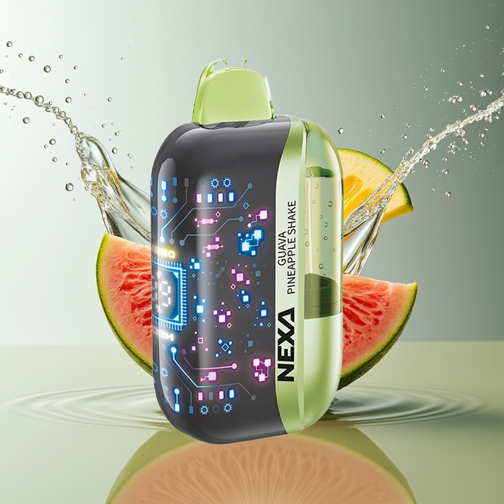 NEXA Ultra 50K Guave Ananas Shake 20ml 800mAh 5% Nicotine 0.9ohm Dual Mesh 3D Scherm Type-C