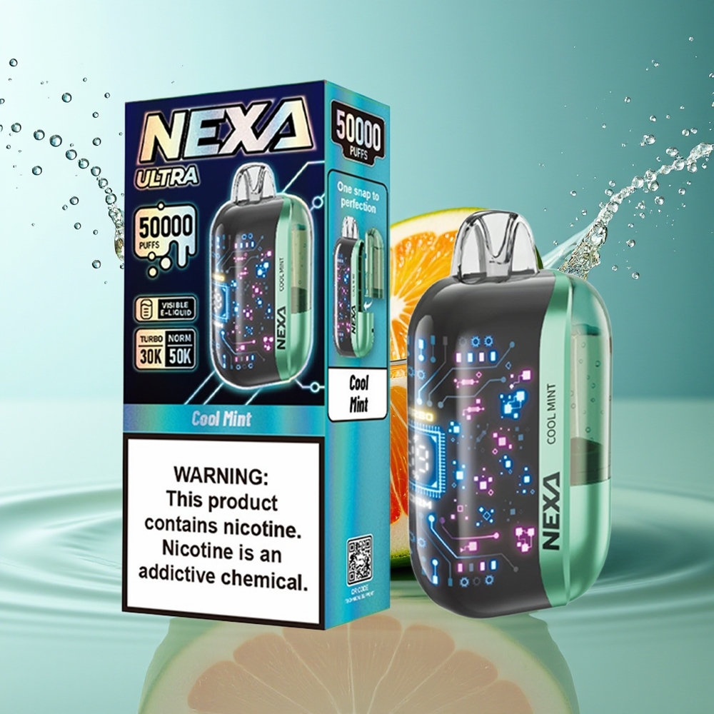 NEXA Ultra 50K Koel Munt 20ml 800mAh 5% 0.9ohm Dual Mesh 3D Scherm Type-C