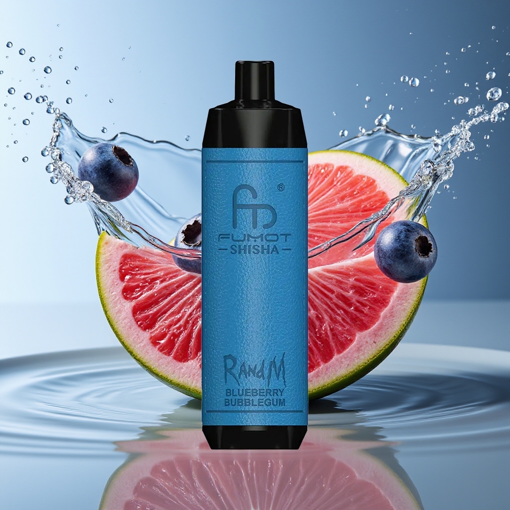 RandM Fumot Shisha 10000 Puffs Blauwe Bubbelgum 18ml 850mAh Mesh Type-C 0.5% Nic