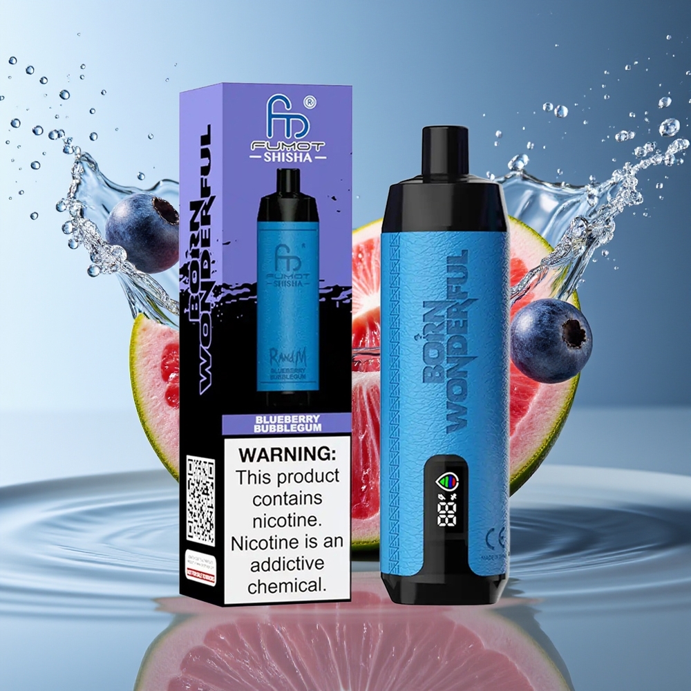 RandM Fumot Shisha 10000 Puffs Blauwe Bubbelgum 18ml 850mAh Mesh Type-C 0.5% Nic