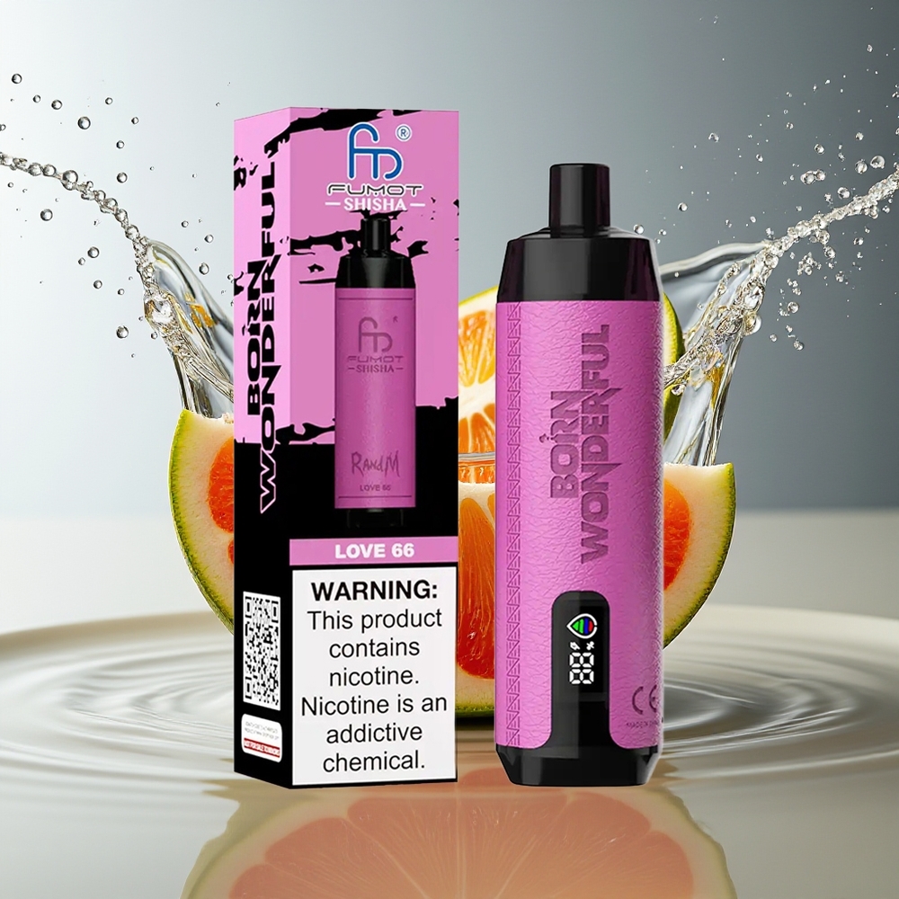 RandM Fumot Shisha 10000 Puffs Liefde 66 18ml LED Type-C Mesh 0.6ohm 850mAh